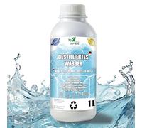 Acqua distillata 100% pura 1L | Acqua demineralizzata 1L - acqua distillata adatta per ferro da stiro, umidificatore, batterie e molto altro ancora
