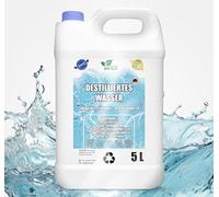 Acqua distillata 100% pura 5L | Acqua demineralizzata 5L - acqua distillata adatta per ferro da stiro, umidificatore, batterie e molto altro ancora