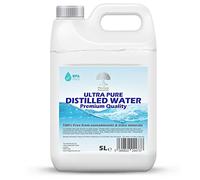 Acqua distillata 100% pura, di alta qualità, ideale per CPap, ferri da stiro, umidificatori, pulizia, motori e altro ancora, prodotto nel Regno Unito (5 litri)