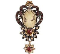 Acqua Drop Vintage Gothic Style Head Statue Statua Cameo Brooch Simulated-Pearl Spilla per Le Donne Spille Pin Gioielli