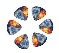 acqua e fuoco cuore Plettro per chitarra 12 plettri Moda Personalizzato Basso Pick Durevole Chitarra Elettrica Plettri Accessori per Strumento per Ukulele Chitarra Elettrica Basso