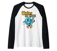 Acqua è Vita Goccia Tenere Pulito Acqua Potabile Regalo Maglia con Maniche Raglan