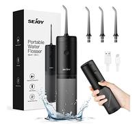 Acqua filo Interdentale Dentale,Idropulsore Dentale Water Flosser da Viaggio Portatile,3 Modalità e 3 Ugelli di Ricambio con Rotazione di 360°, IPX7 Impermeabile, type-C USB Ricaricabile