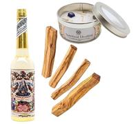 Acqua Florida, Profumo Originale del Perù (ACQUA DI FLORIDA 270ML + CANDELA FLORIDA E LAPISLAZZULI + 4 LEGNETTI PALO SANTO)