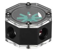 Acqua Flow misuratore trasparente Acrylic Octagonal metallo computer | Acqua raffreddamento Systems,Lega di alluminio,water flow drive,Compatibilità G1,Trasparente observe velocit
