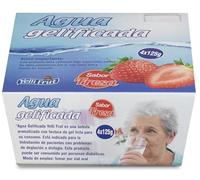 Acqua gelificata. Addensante per disfagia. Gusto Fragola in vaschetta da 125gr. Confezione da 6x4 = 24 vaschette. Disfagia sapori di acqua gelificata. Acqua gelificata per idratare in tutta sicurezza.