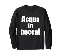 Acqua in Bocca Italiano Keep Quiet Secret Saying Maglia a Manica