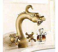 Acqua- lavandino per bagno lavello cucina cucina antico a doppia maniglia di rame rubinetto in stile europeo in stile rubinetto produttori di bagno di fascia alta/Viene una bellezza