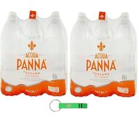 Acqua Panna Still Natural Mineral Water 12x1,5Lt, Acqua Naturale, Mineral Water + Beni Culinari Portachiavi Gratis