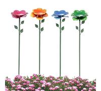 Acqua per api da giardino, 4 pezzi, resistente alle intemperie, in metallo, a forma di fiore, stazione di irrigazione per giardino, cortile, parco, balcone, terrazza, fattoria, cortile, impollinatore