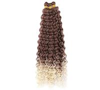 Acqua profonda Crochet Ombre Intrecciatura Riccioli afro sintetici sfusi per le donne Crochet Braids-T613-20inch-10 Pz/lotto