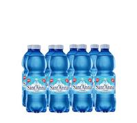 Acqua Sant'Anna Bottiglie Acqua Frizzante 0,5 Litri | Minerale Oligominerale Minimamente mineralizzata | Plastica 100% Riciclabile | Confezione 24 Bottigliette
