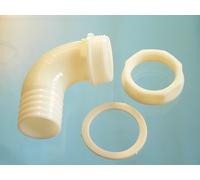 Acqua Serbatoio A Tubo Connettore 90 Gradi 1.3cm Diametro con Rondella E Dado