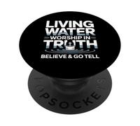 Acqua vivente Verità Fede - Adorazione cristiana PopSockets PopGrip Adesivo