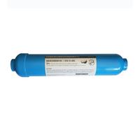 AcquaHOME® Filtro in linea T-33 AQUACARBONS batteriostatico da 10" GAC carbone attivo argentizzato - 2"x10" con attacchi da 1/4" FPT - Ricambio universale per osmosi inversa e depuratori d'acqua