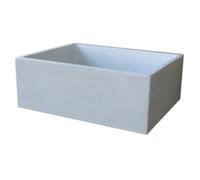 Acquaio lavello da esterno in cemento bianco graffiato con piletta fontanella