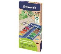 Acquarelli premium Pelikan k12 eco. 12 colori + tempera bianca. Base blu