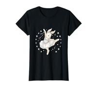 Acquarello Bunny Ballerina Pastello Rosa Blu Stelle Carino Arte Maglietta