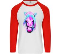 Acquarello Cavallo Uomo L/S Baseball Maglietta