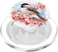 Acquarello Chickadee Uccello Floreale Birdwatching Carino Birding PopSockets PopGrip per MagSafe
