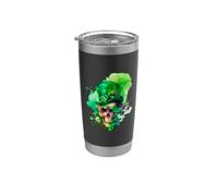 Acquarello Leprechaun Skull Celtic Saint Patricks Bicchiere termico in acciaio inox doppia parete