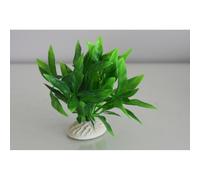 Acquario 2 X Verde Plastica Punta Foglia Piante Con Pesante Base 5 x 12 CMS