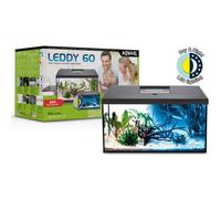 Acquario Aquael Set Leddy 60 Day&Night 60x30x30 cm h nero completo di accessori
