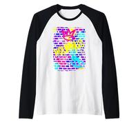 Acquario Compleanno Zodiaco Retro 90s Graffiti Sign Trendy Rad Maglia con Maniche Raglan