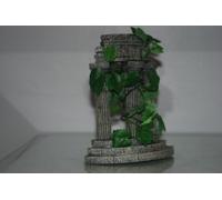 Acquario Dettagliato Antico Rovina Monumento & Seta Pianta 16 x 7 X 18cms Romano