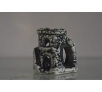 Acquario Dettagliato Ceramica & Concreate Grotta Rovina Decorazione 12 x 9 x 13