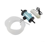 Acquario elettrico per pompa USB per la pulizia della ghiaia, sifone automatico per acquari di acqua dolce e salata, con tubo in silicone da 1 metro, bianco (5 metri)