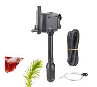 Acquario Filter Pump, 3-in-1 Adjustable Oxygenation Water Pump, Silent Fish Tank Accessories for Filtration, Oxygenation & Circulation, 1 Set, Easy to Install & Maintain