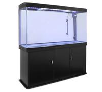 Acquario Grande per Ufficio, Casa e Reception 300 Litri Armadietto Nero