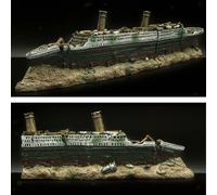 Acquario La Nave Relitto Decorazioni in Resina Titanic Perso Naufragio Barca