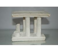 Acquario Medio Tempio Greco Rovina Colonne Decorazione 16 x 12 CM a Chiare