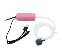 Acquario Ossigeno Pompa di Aria Serbatoio di Pesce USB Compressore D'aria Silenzioso Aeratore Portatile Mini Piccolo Ossigenatore Acquario Accessori 5 V 1 W(Pink)