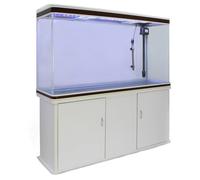 Acquario per Pesci Acqua Dolce, Salata e Tropicali 300 Litri con Armadio Bianco
