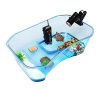 Acquario per tartarughe, acquario per rettili, lago Terrapin con piante a piattaforma per habitat per rettili