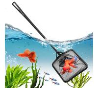Acquario Pesce Netto, Portatile Pesce Tank Skimming & Cleaning Nets, Multifunzionale Fine Mesh with Comfortable Non-Slip Handle, Ideal for Catching Debris, Removing Waste, Gold Transferring Fishes