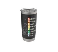 Acquario Tratti della personalità Design zodiacale astrologia Bicchiere termico in acciaio inox doppia parete