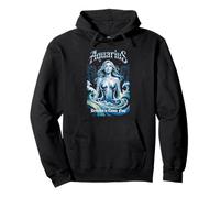 Acquario Zodiaco Donna Astrologia Cosmica Elemento Acqua Felpa con Cappuccio