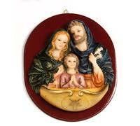 Acquasantiera Sacra Famiglia 20,5 cm in resina by Paben