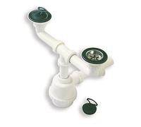 AcquaStiLLa 100769 Sifone per Lavelli Due Vie con Piletta, Multicolore - NUOVO