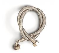 Acquastilla 105432 Tubo di Carico in Treccia Inox con Curva, Multicolore