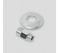 Acquastilla 116479 Niples Prolungato e Rosone Foro Esagono, Multicolore, Set di 2 Pezzi