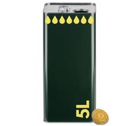 acquaverde | 1 Lattina per Olio di Oliva, Lattina Verde con Gocce, in Metallo, Contenitore Alimentare, Latta da 5 Litri con Tappo Ermetico e Maniglia