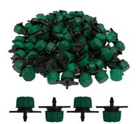 acquaverde 100x Gocciolatori per Irrigazione a Goccia Automatica Microirrigazione in Vaso, Gocciolatore 8 Fori Portata Regolabile da 0 a 100 Litri/h, Verde - Orto Facile