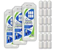 acquaverde | 18 Cartucce Universali di Polifosfato, Ricariche per Dosatori Proporzionali della Caldaia, Anticalcare, Anticorrosive, Trattamento Acque Domestiche, Pronte all'uso in Blister