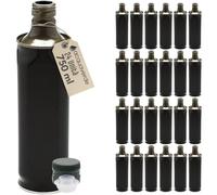 acquaverde | 24 Bottiglie in Latta 750 ml per Olio di Oliva, Contenitore Alimentare Verde, Design Squadrato, Incluso Tappo Prefilettato in Metallo con Salvagoccia