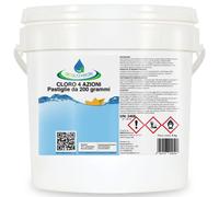 acquaverde | Cloro 4 AZIONI in Pastiglie da 200 grammi - 5 kg di Multiazione per